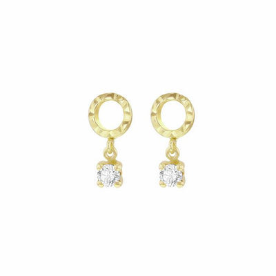 Argos Revere 9ct Yellow Gold Cubic Zirconia Drop Stud Earrings- Buy online at McGrocer
