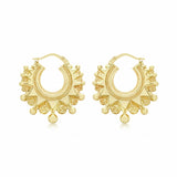 Revere 9ct yellow gold creole earrings 28mm, UK version