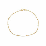 Revere 9ct yellow gold curb and ball bracelet 18cm (British brand)