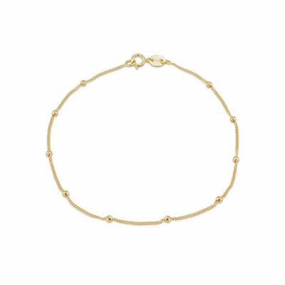 Argos Revere 9ct Yellow Gold Curb And Ball Bracelet- Buy online at McGrocer