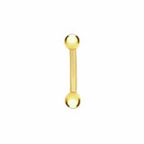 Revere 9ct gold plated curved belly bar, 13.5mm (British brand)