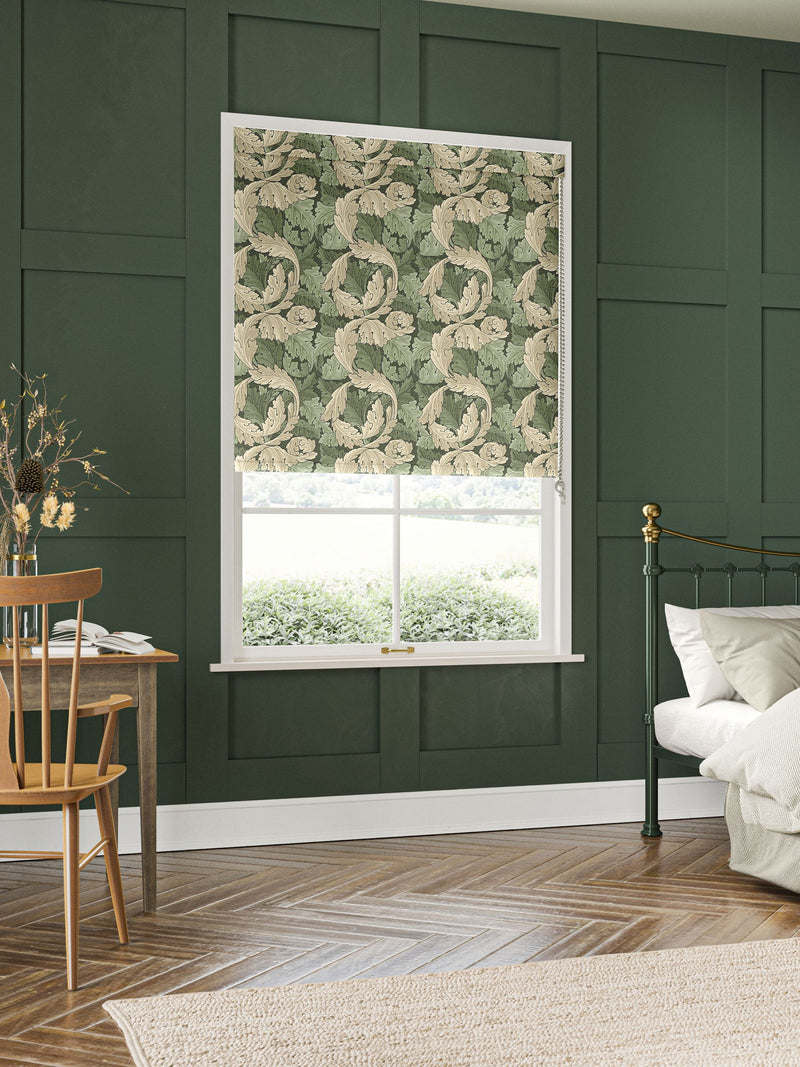 William Morris At Home Green Acanthus made to measure roller blind (British brand)