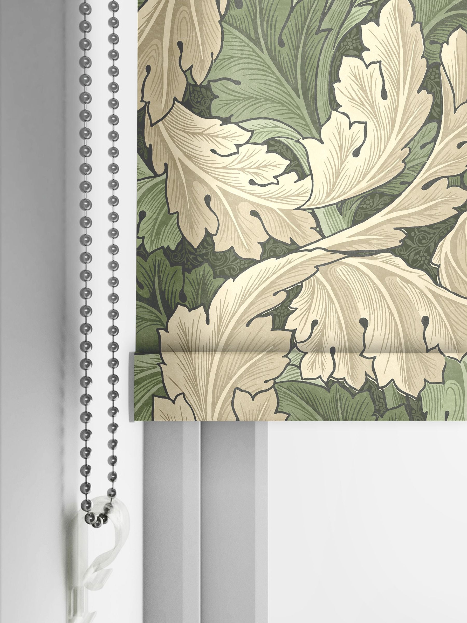 William Morris At Home Green Acanthus made to measure roller blind (British brand)
