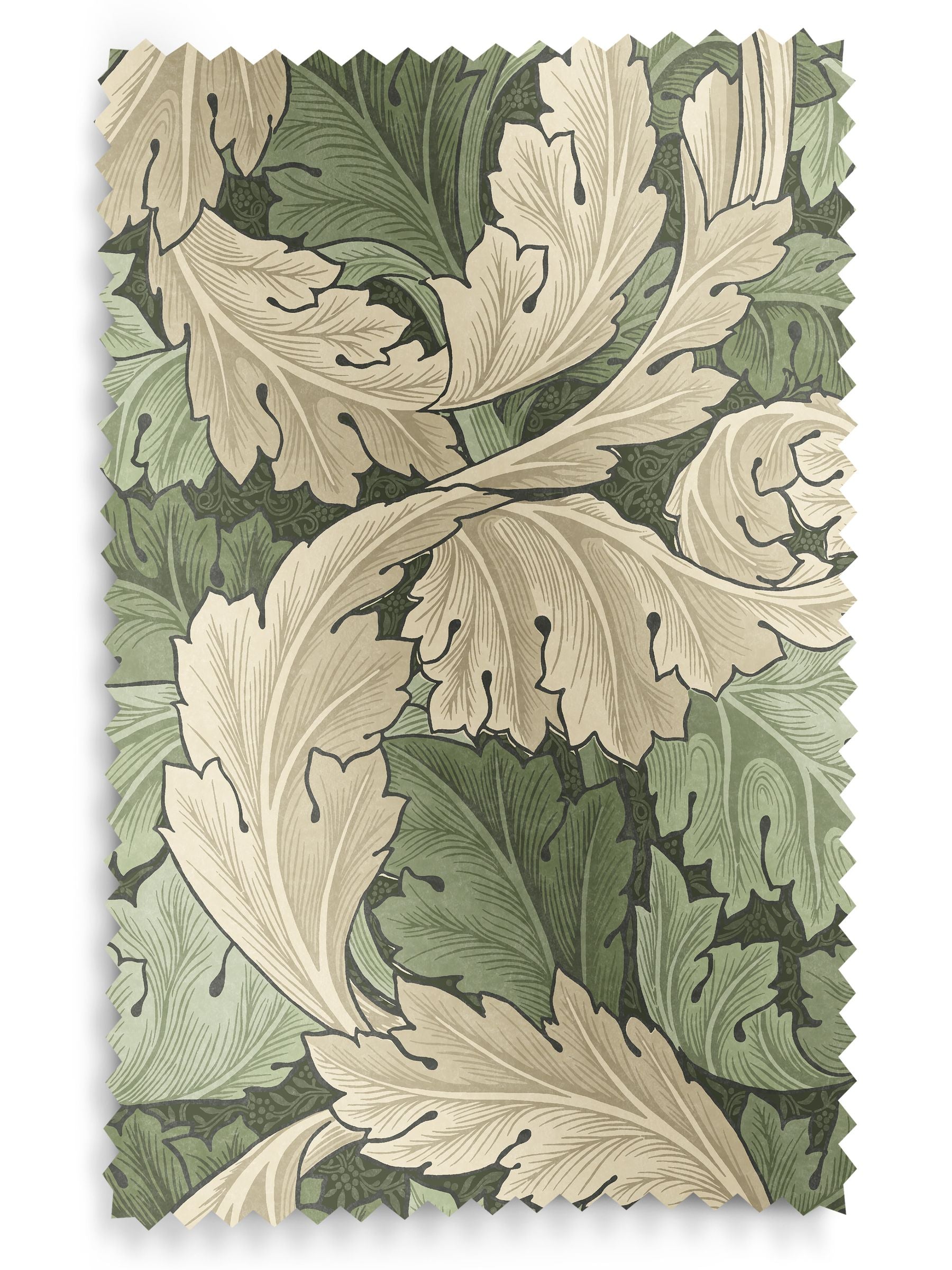 William Morris At Home Green Acanthus made to measure roller blind (British brand)
