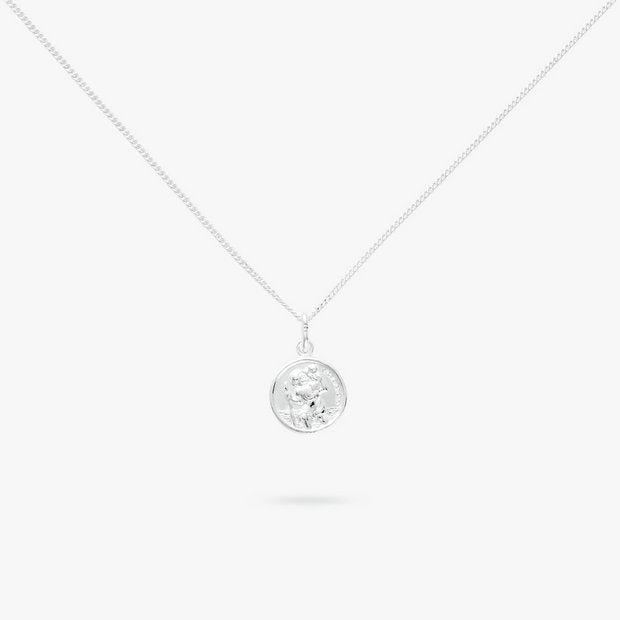 Revere St Christopher pendant necklace sterling silver 46cm, UK version