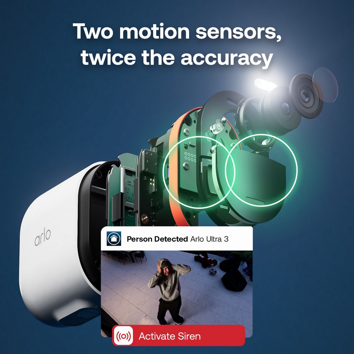 Arlo Ultra 3 4K camera system with Smarthub and solar panel, UK version