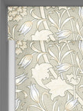 William Morris Wild Tulip roller blind sage green, UK version