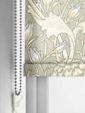 William Morris Wild Tulip roller blind sage green, UK version