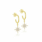 Revere gold North Star drop earrings, UK version