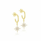 Revere gold North Star drop earrings, UK version