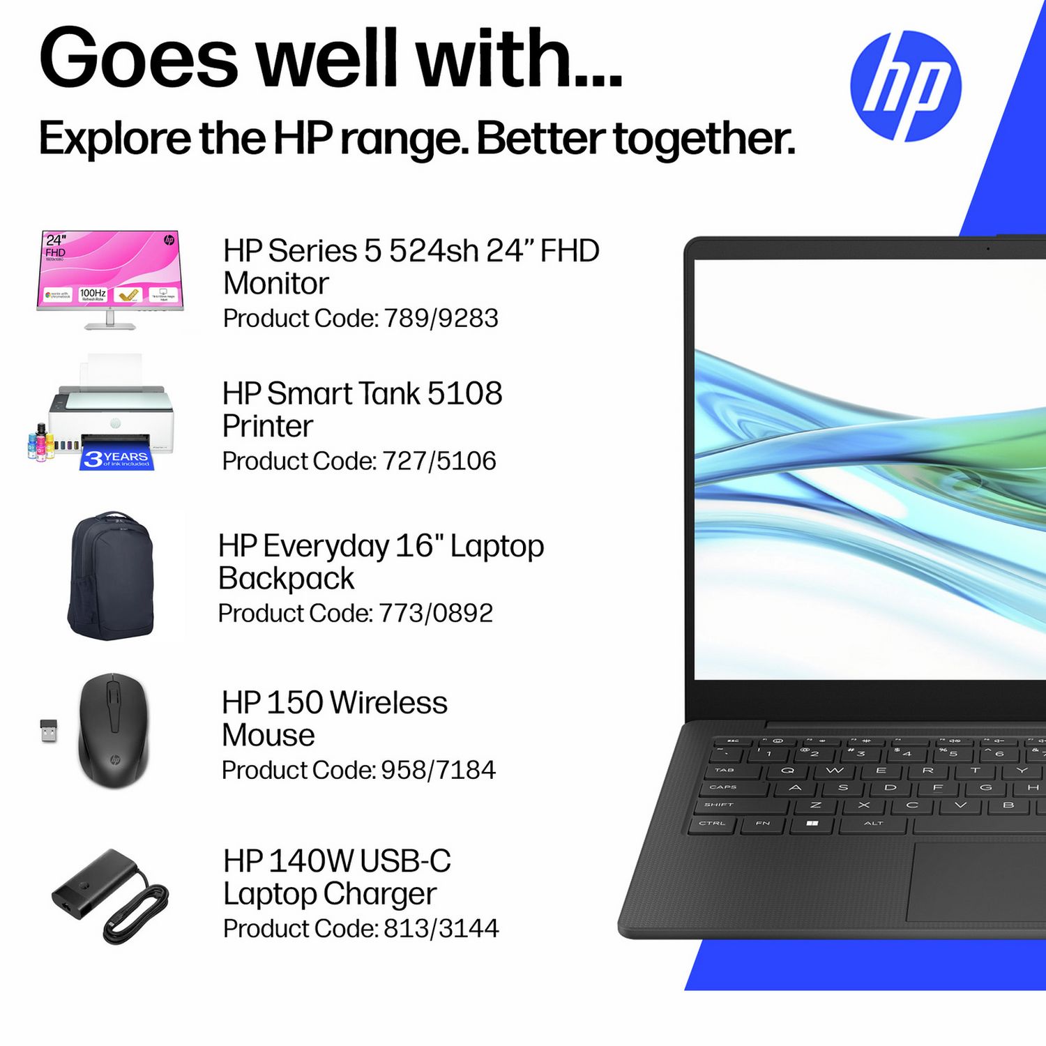 HP 14 laptop Intel N150 4GB 128GB - British product