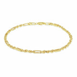 Revere 9ct yellow gold Figarope bracelet 18.5cm, imported from the UK