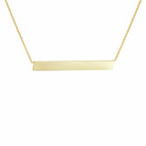 Revere 9ct yellow gold flat bar chain necklace, imported from the UK