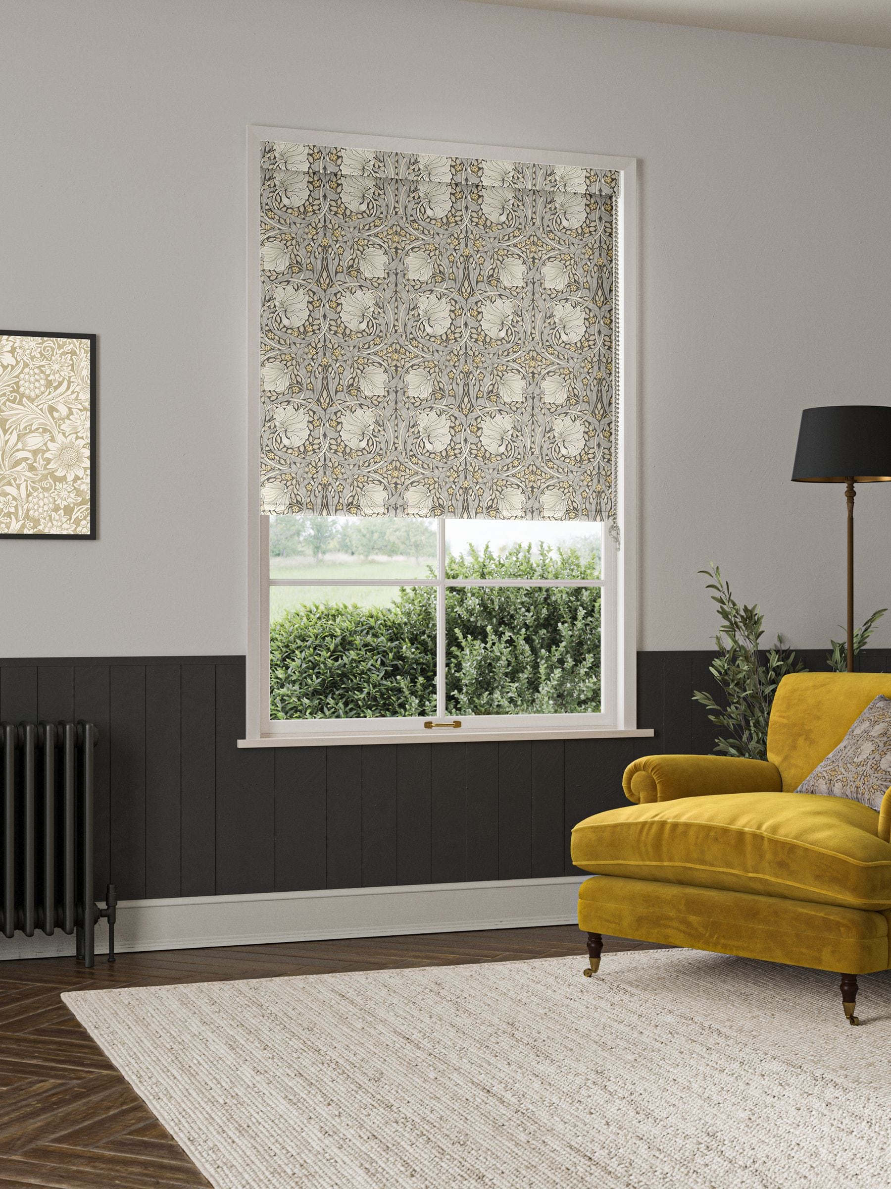 William Morris Pimpernel roller blind, UK version