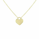 Revere 9ct yellow gold heart drop necklace (British brand)