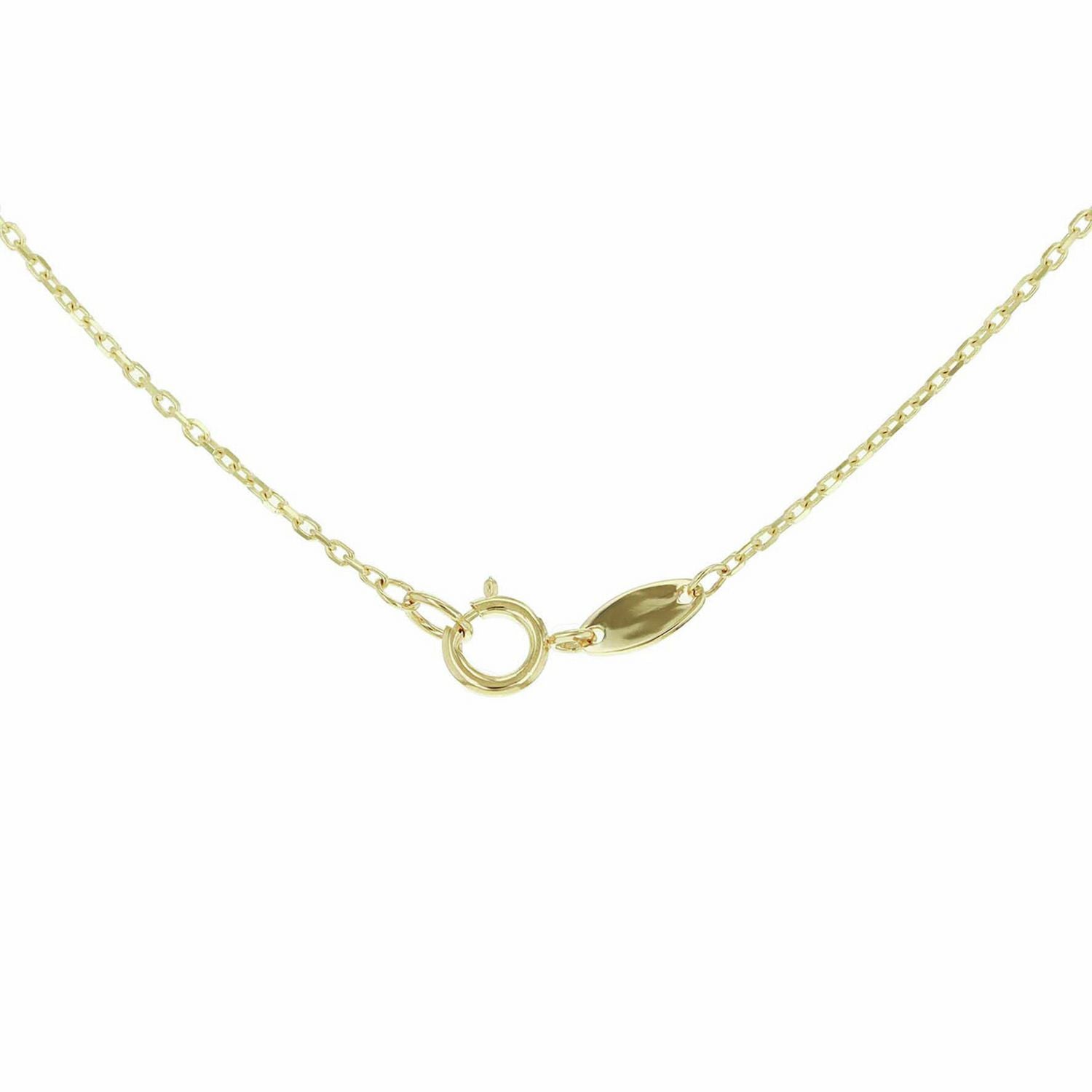 Revere 9ct yellow gold heart drop necklace (British brand)