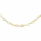 Revere 9ct gold mini open heart chain 46cm (British brand)