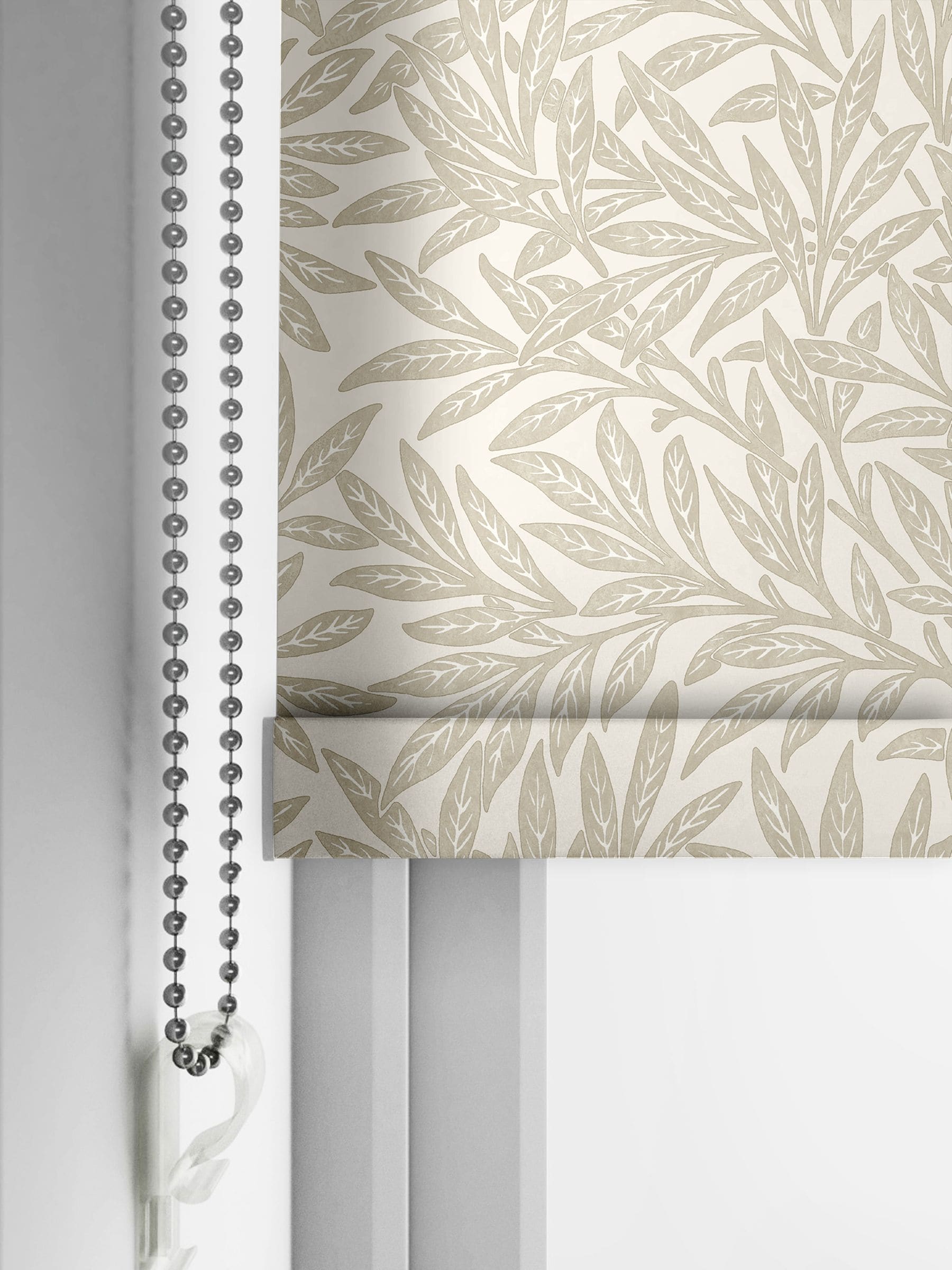William Morris natural willow roller blind, UK version