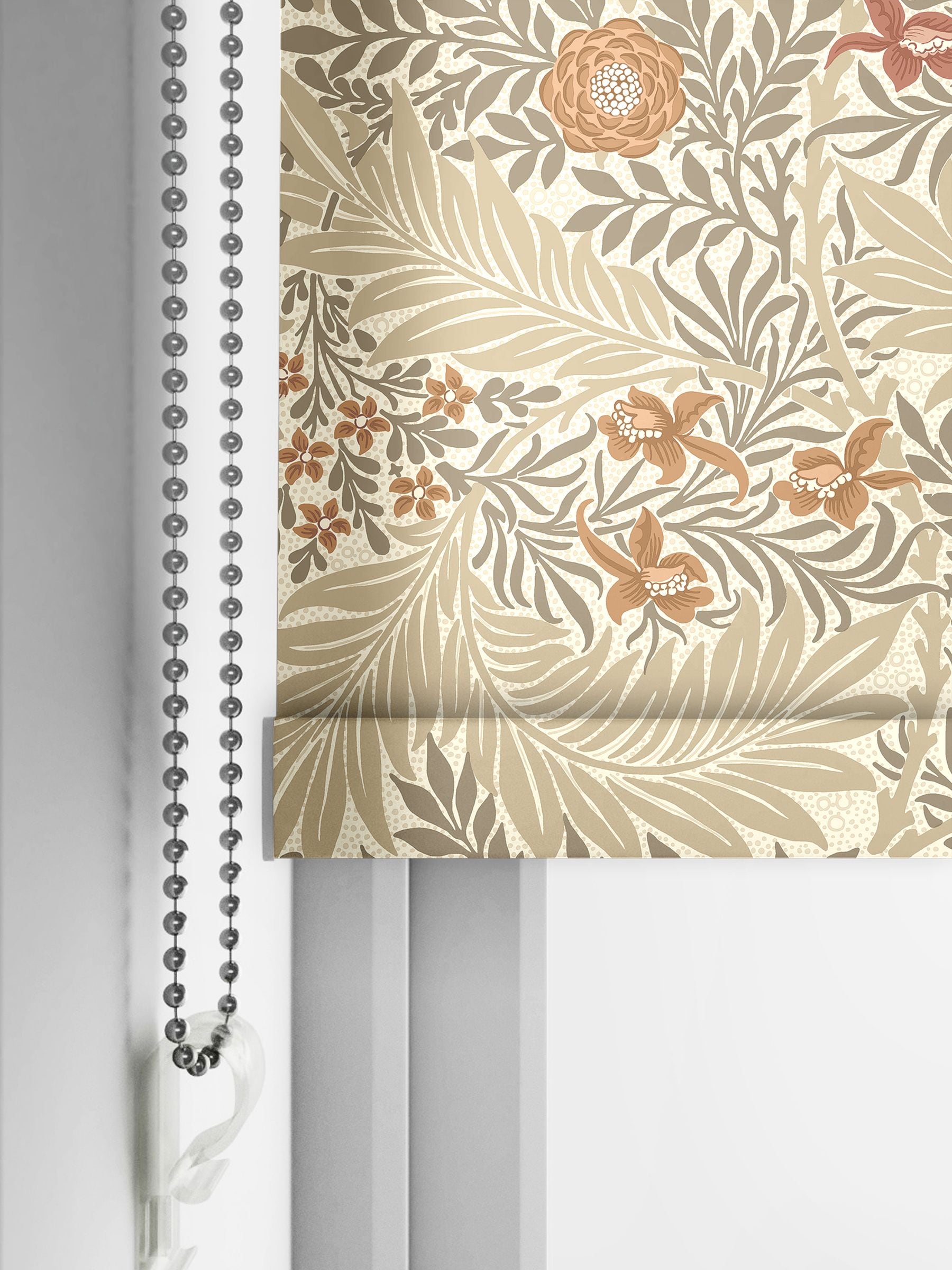 William Morris Natural Larkspur roller blind - British product