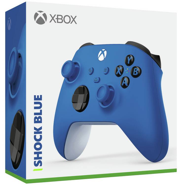 Microsoft Xbox wireless controller in blue - British product