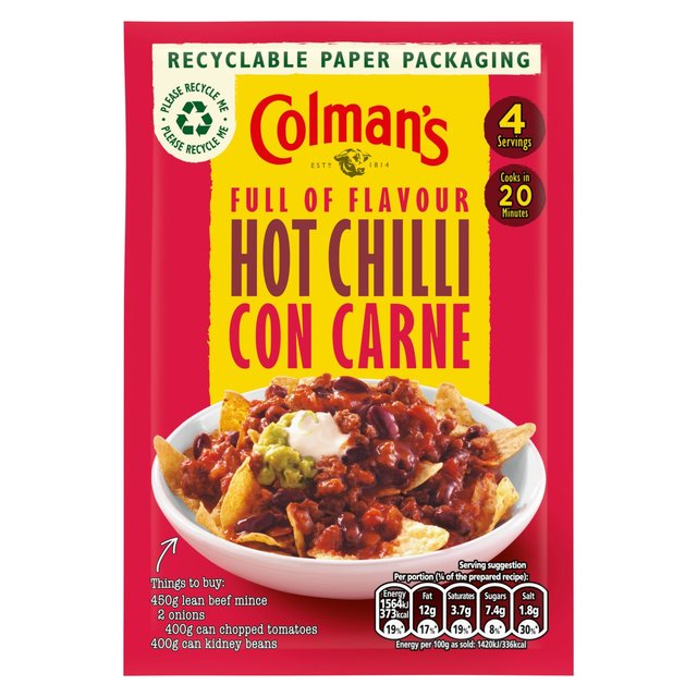 Colman's Hot Chilli Con Carne Recipe Mix   37g GOODS M&S   