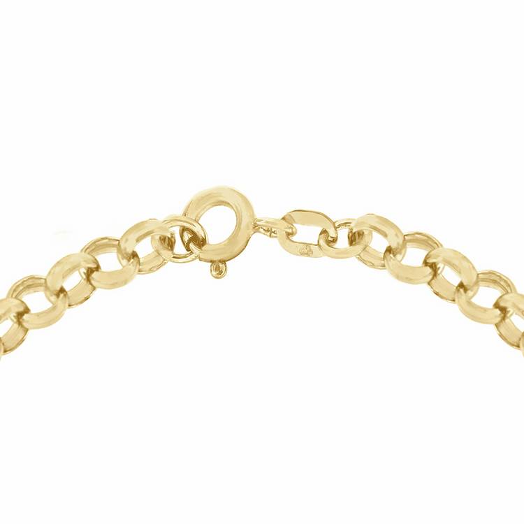 Revere 9ct yellow gold belcher bracelet 18cm (British brand)