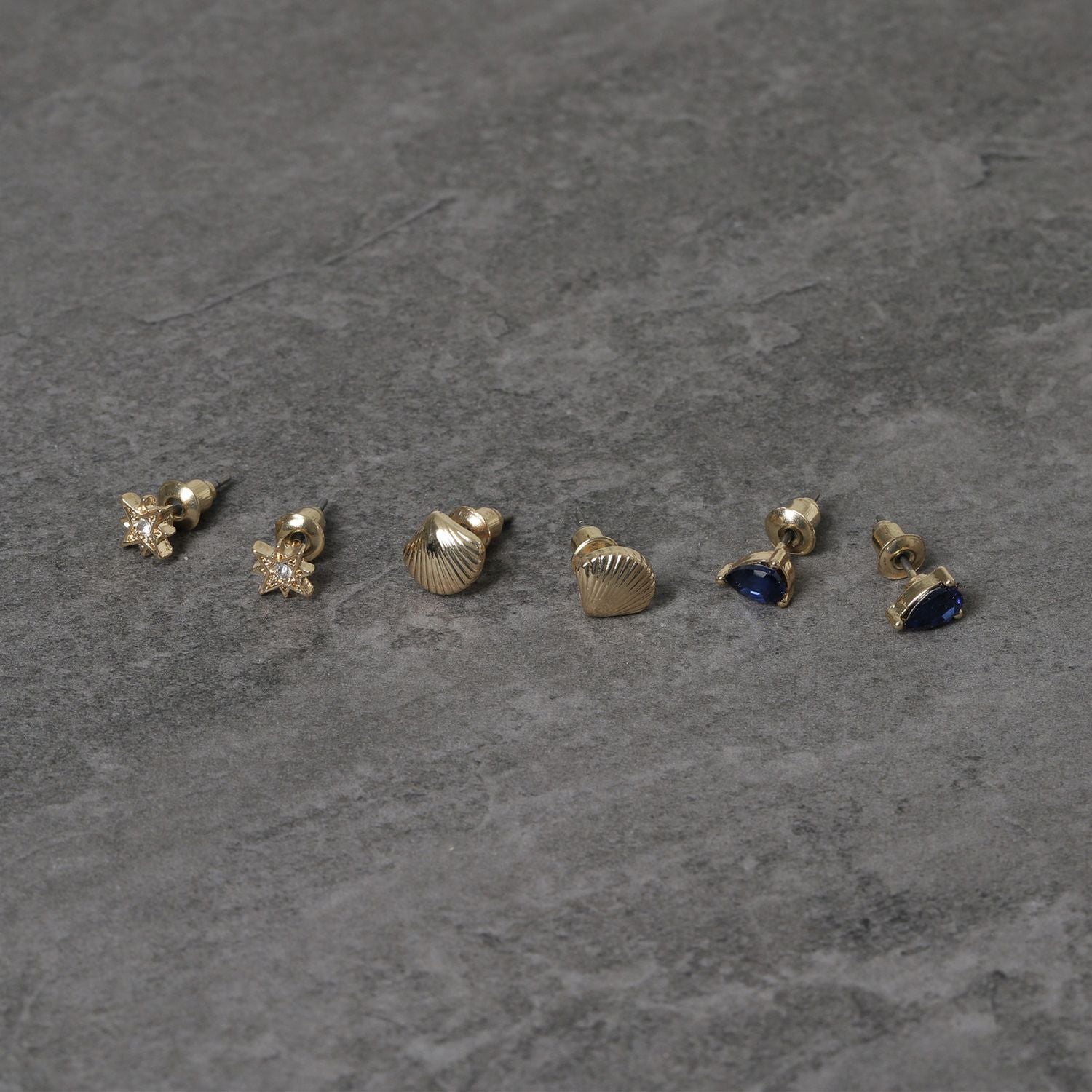 Freedom crystal starburst stud earrings set of 3 - British brand