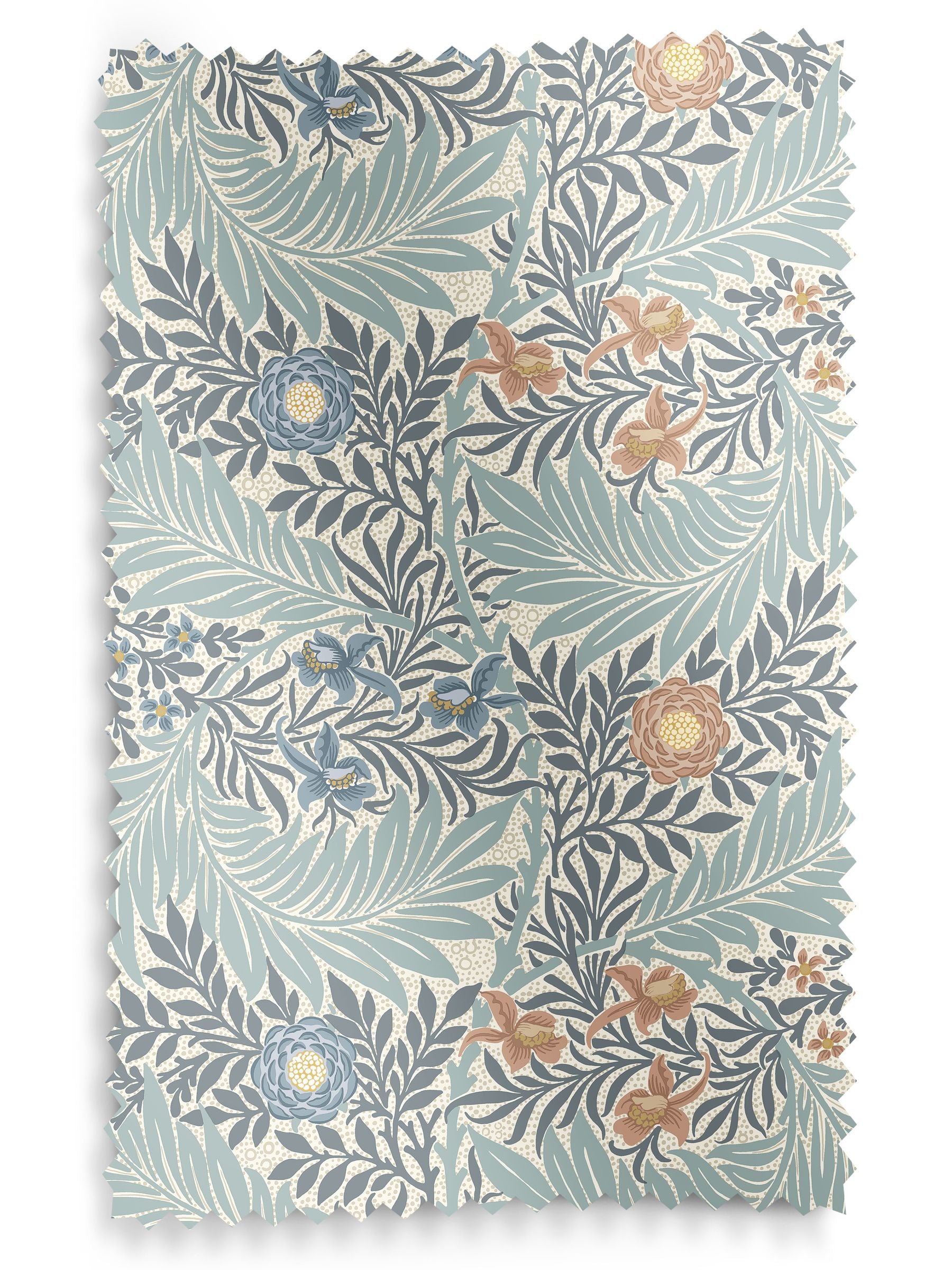 William Morris Blue Larkspur made to measure roller blind, imported from the UK