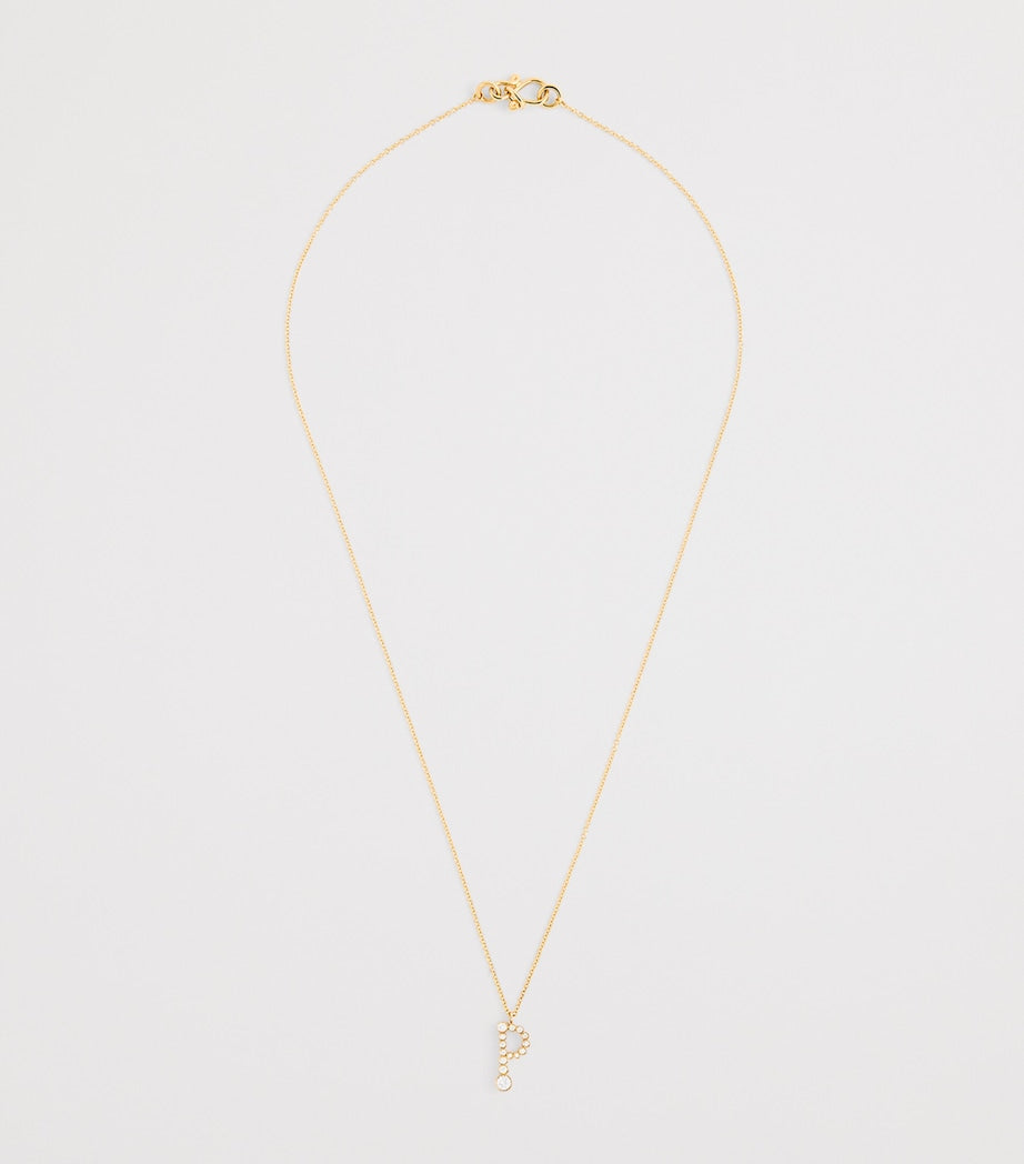 Sophie Bille Brahe diamond initial P necklace, imported from the UK