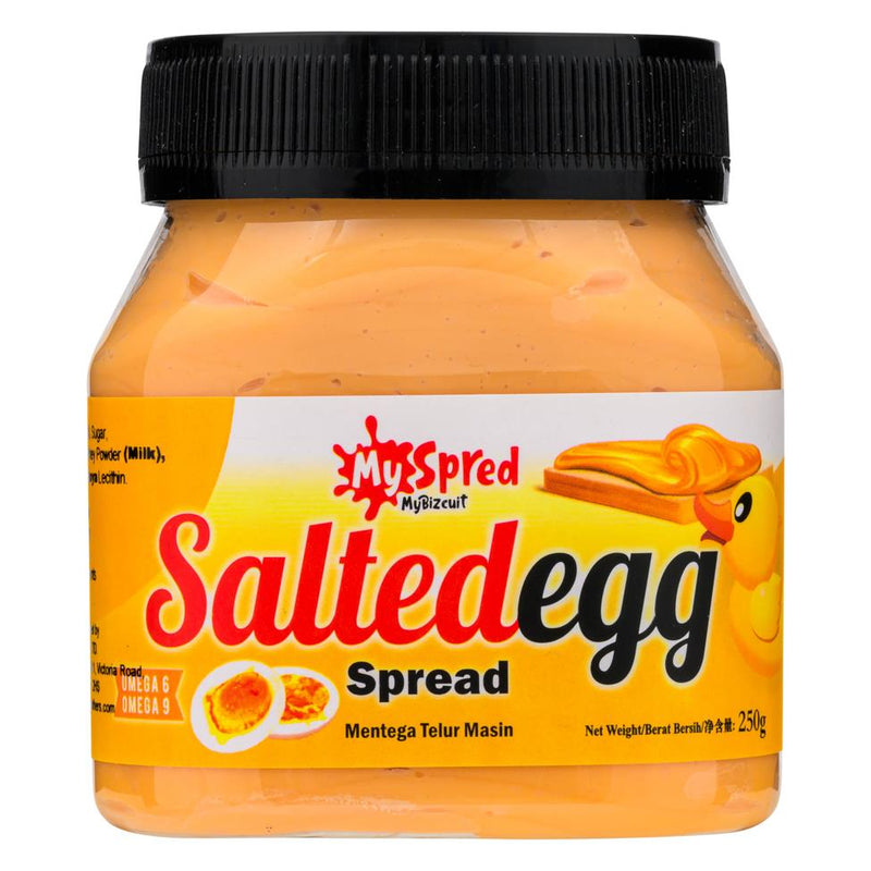 My Bizcuit salted egg spread condiment, UK version