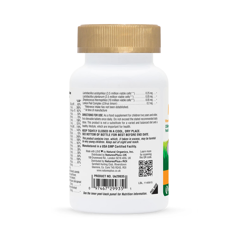 NaturesPlus Animal Parade GOLD orange multivitamin chewable 60 tablets (British brand)