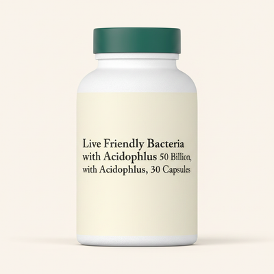 Holland & Barrett Friendly Bacteria 50 Milliarder Fordøyelses Probiotika 30 Kapsler
