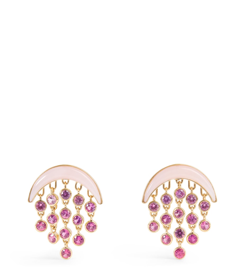 Emily P. Wheeler Baby Fringe earrings with pink opal and sapphire, UK version