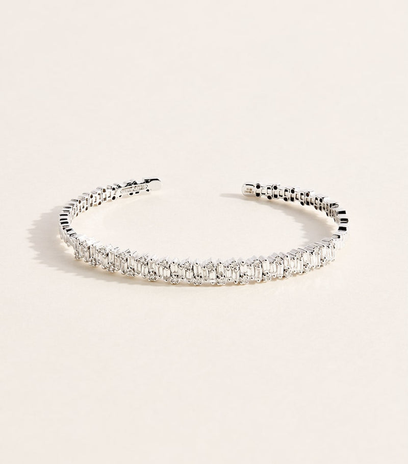 Suzanne Kalan white gold diamond bangle small size - British product