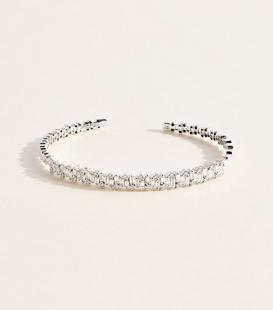 Suzanne Kalan white gold diamond bangle small size - British product