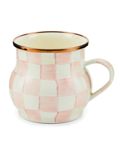 Harrods MacKenzie-Childs Rosy Check Enamel Mug- Buy online at McGrocer