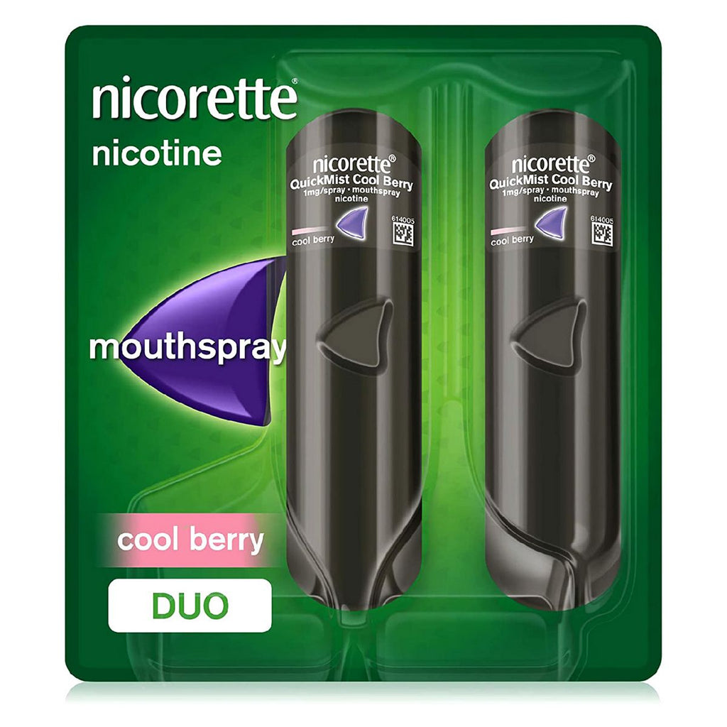 Nicorette QuickMist Cool Berry 1mg/spray Mouthspray – Duo Pack