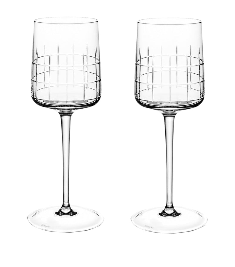 Christofle Graphik red wine glasses set of 2 190ml - British product