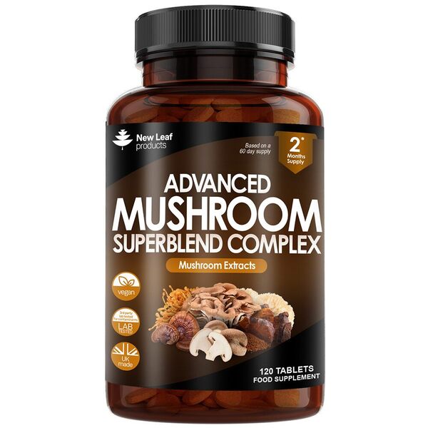 New Leaf Mushroom Complex 1800mg - 120 High Strength Tablets GOODS Superdrug   