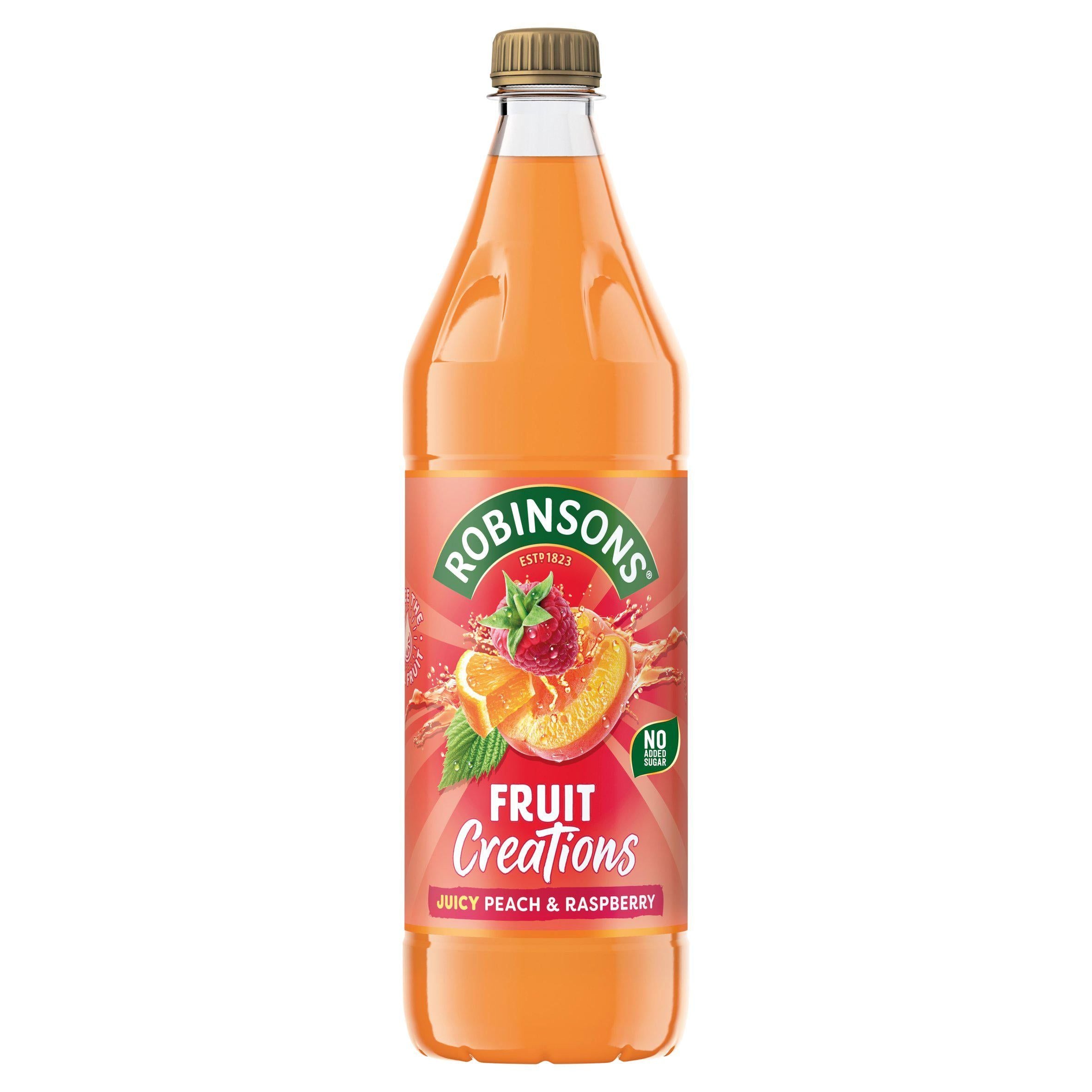 Robinsons Fruit Creations Delicious Peach & Raspberry Squash 1L Robinsons Sainsburys   