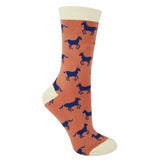 Miss Sparrow Ladies Animal Design Bamboo Socks 4-7 UK GOODS Superdrug Horses (Pink)  