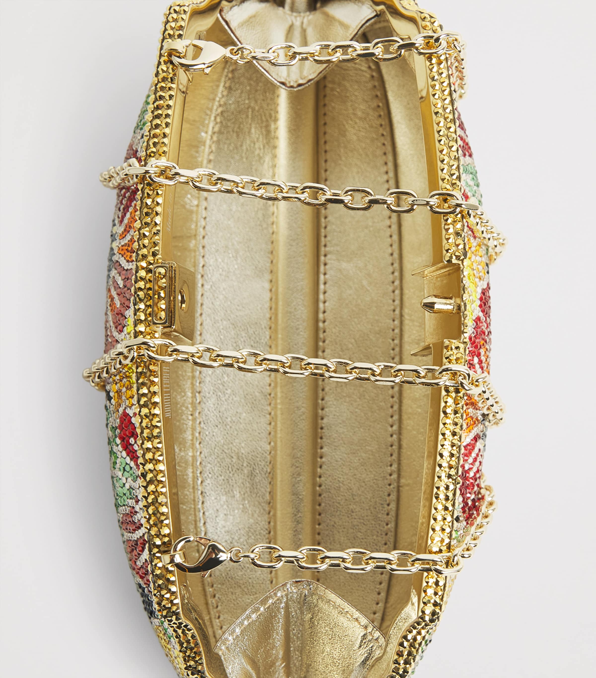 Judith Leiber Venetian meadow clutch bag miniature, imported from the UK