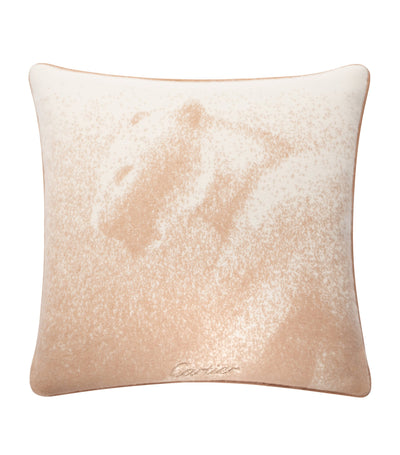 Harrods Cartier Cashmere Panthère de Cartier Cushion 50cm x 50cm- Buy online at McGrocer