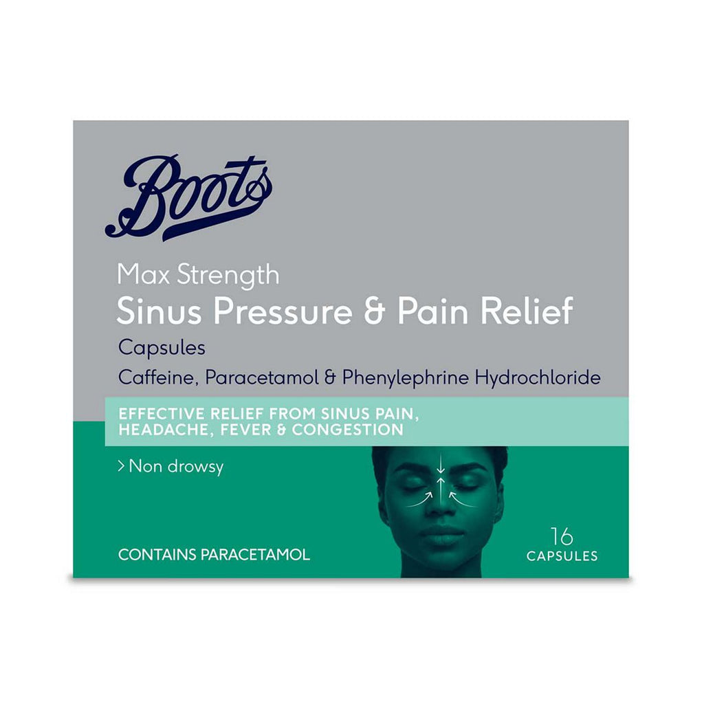 Boots Max Strength Sinus Pressure & Pain Relief Capsules - 16 Capsules