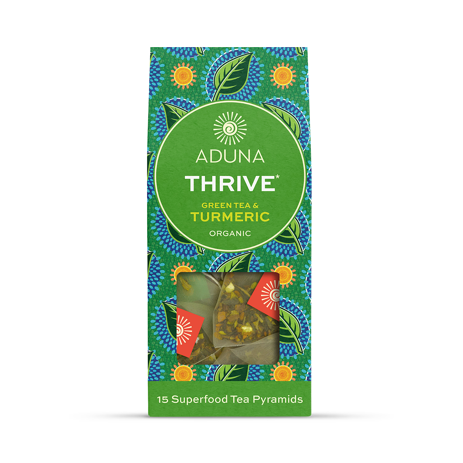 Aduna Thrive superfood green tea 15 tea bags - British product