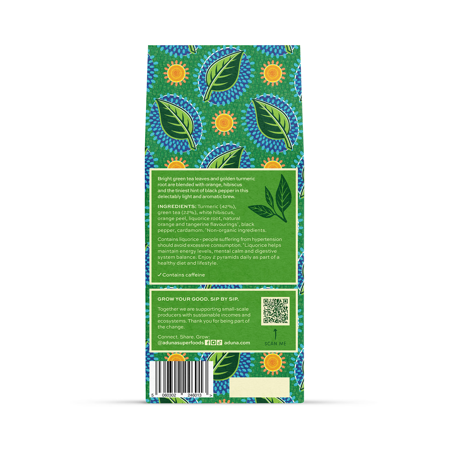 Aduna Thrive superfood green tea 15 tea bags - British product