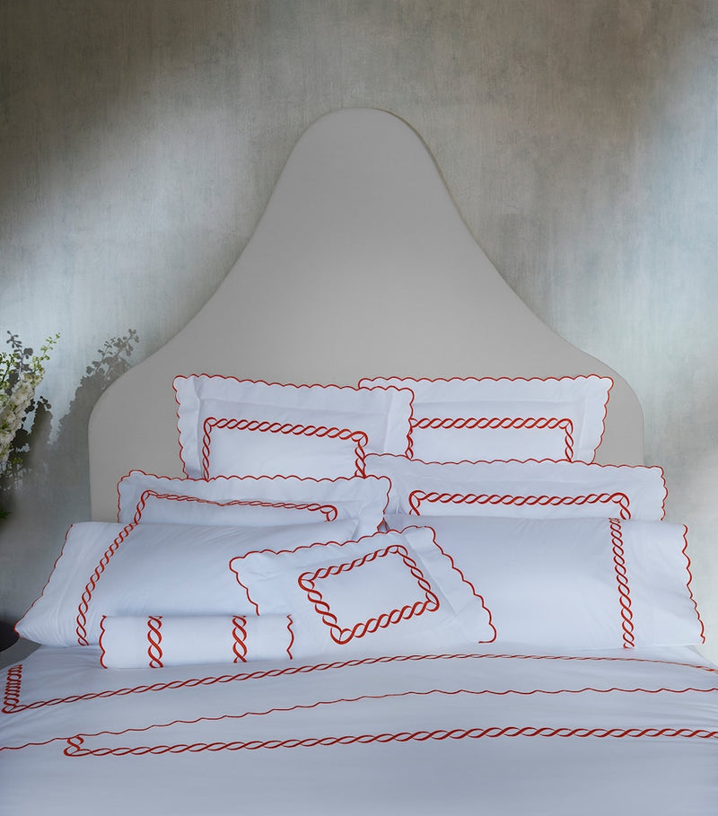 Egyptian Cotton Oxford Pillowcase with Braid Design 50cm x 90cm