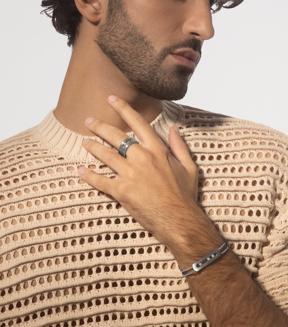 Messika Move Uno titanium diamond cord bracelet, UK version