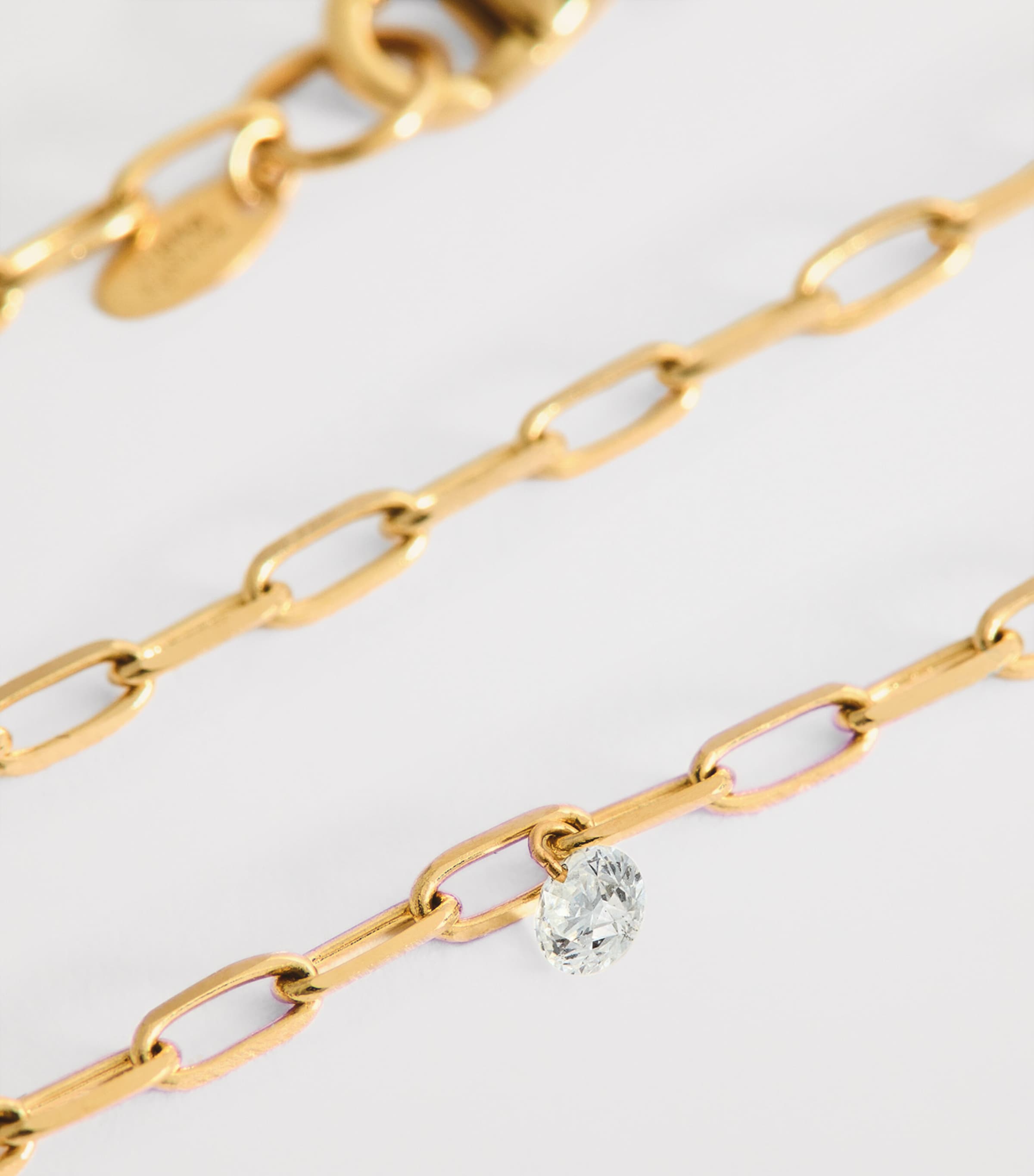 Persée yellow gold diamond Danaé necklace, imported from the UK