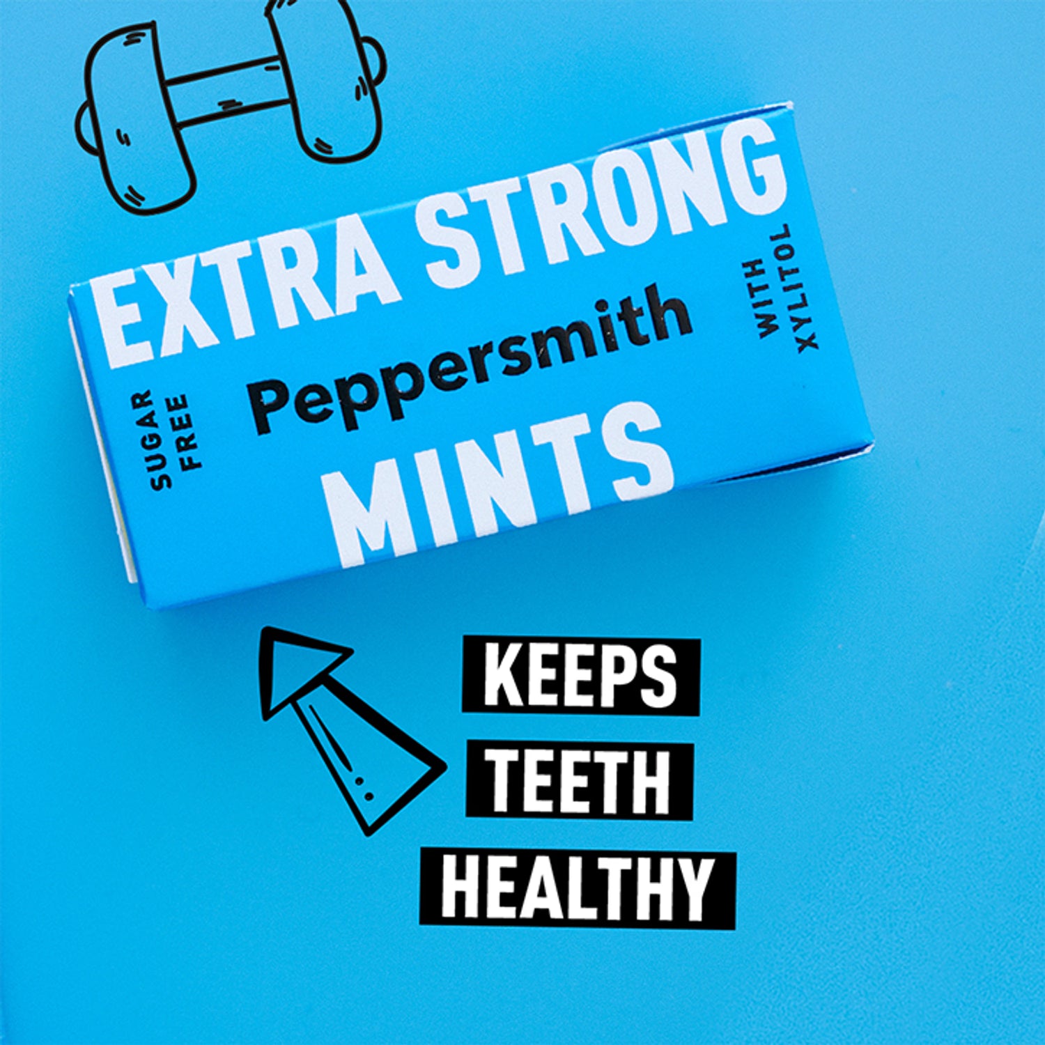 Peppersmith extra strong mints 15g (British brand)